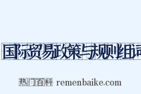 国际贸易政策与规则组词是什么意思的图片